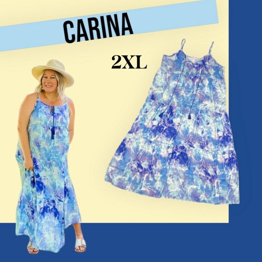 LuLaRoe Resort Carina Tiered Maxi Dress NWT 2xl